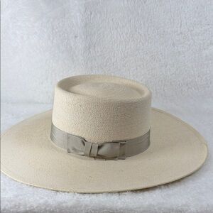 HAT Atwood BUCKSTOO 7X size 6 3/4 Cream Wide-Brim Straw  (H041)